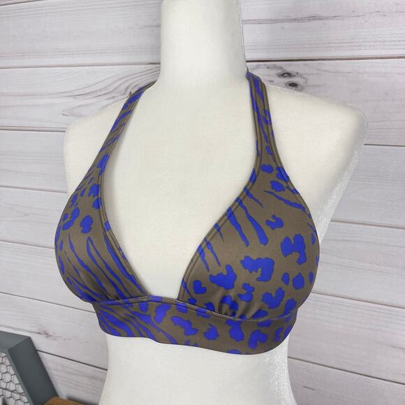 Victoria's Secret Push Up Bikini Top Gray Purple Animal‎ Print Size XS - Picture 2 of 5